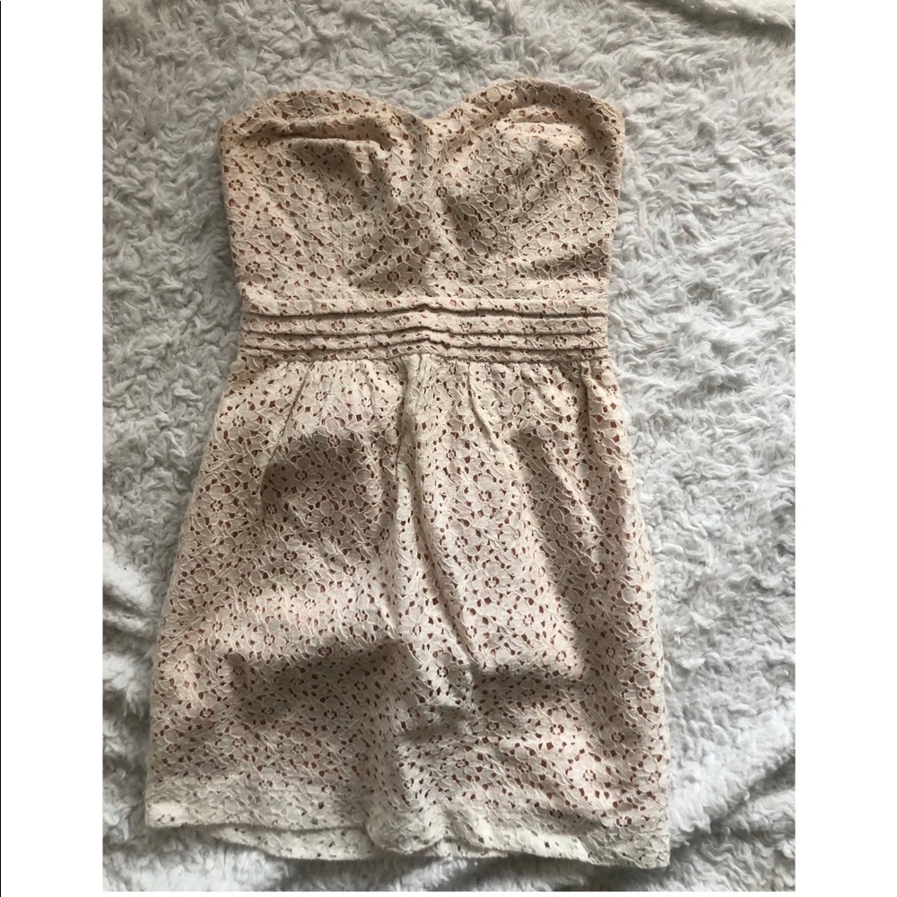 Pins and Needles Strapless Lace Dress